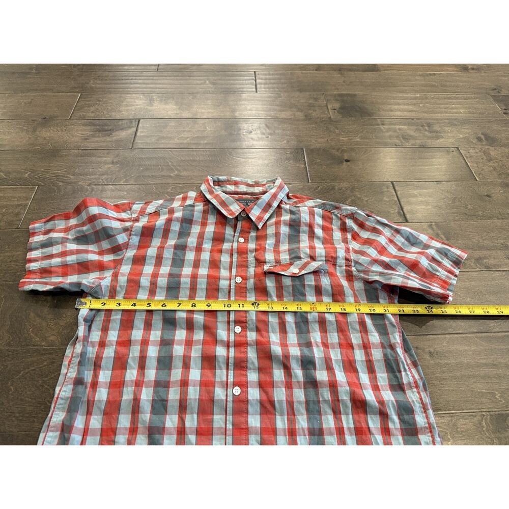 Mountain Hardwear Mens Multicolor Plaid Short Sleeve Button Up Shirt Size L - Picture 9 of 9